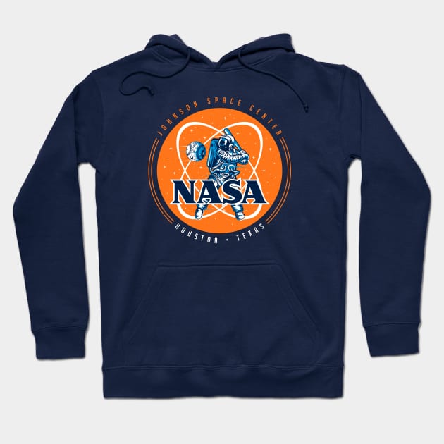 Retro NASA Astros Logo - Orange Version Hoodie by Blake Dumesnil Designs